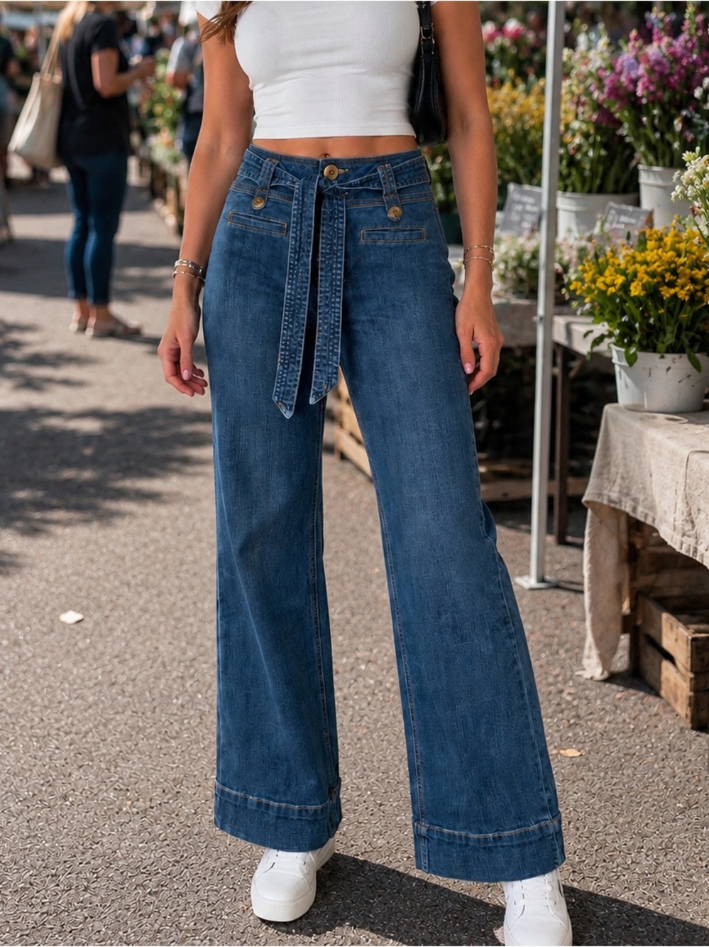 Anthropologie Pilcro & Letterpress Belted Trouser Jeans - Size 27